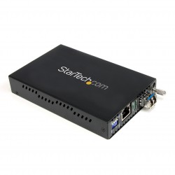 Conversor de Medios Gigabit Ethernet 1Gbps a Fibra Monomodo Conector LC -40km