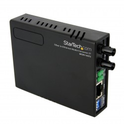 Conversor de Medios Ethernet 10/100 RJ45 a Fibra Óptica Multimodo ST - 2Km