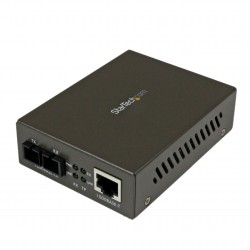 Conversor de Medios Ethernet RJ45 a Fibra Óptica Modo Sencillo Monomodo SC - 15Km