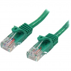 Cable de 1m Verde de Red Fast Ethernet Cat5e RJ45 sin Enganche - Cable Patch Snagless