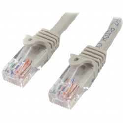 Cat5e Patch Cable with Snagless RJ45 Connectors - 1m, Gray