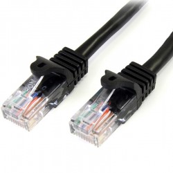 Cable de 5m de red Ethernet Cat5e RJ45 sin traba snagless - Negro