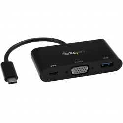 USB-C to VGA Multifunction Adapter with Power Delivery and USB-A Port