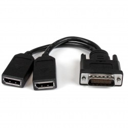8in LFH 59 Male to Dual Female DisplayPort DMS 59 Cable
