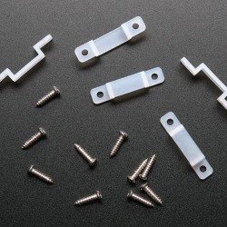 Silicone Clips and Screws for NeoPixel LED Strips - set of 5