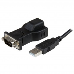Adaptador USB a Serie RS232 DB9 de 1 puerto con Cable USB A a B Separable de 1,8m