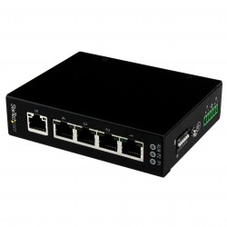 Switch Conmutador Industrial Ethernet Gigabit No Gestionado de 5 Puertos RJ45 de Montaje en Pared o Carril DIN