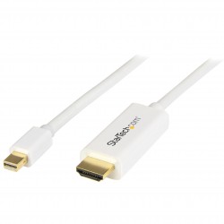 Cable Conversor Mini DisplayPort a HDMI de 1m - Color Blanco Ultra HD 4K
