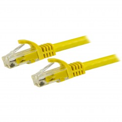 Cable de 1m Amarillo de Red Gigabit Cat6 Ethernet RJ45 sin Enganche - Snagless
