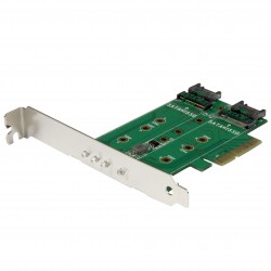 3-Port M.2 SSD (NGFF) Adapter Card - 1 x PCIe (NVMe) M.2, 2 x SATA III M.2 - PCIe 3.0
