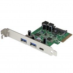 Tarjeta Combo PCI Express de 5 Puertos USB 3.1 (10Gbps) - 1x USB-C, 2x USB-A - 2x IDC (5Gbps)