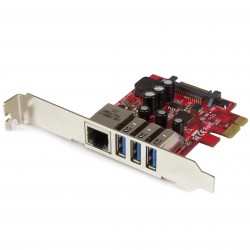 Tarjeta Adaptador de Red Ethernet Gigabit Combo con Hub Concentrador USB 3.0 de 3 Puertos