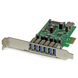 Adaptador tarjeta PCI Express de 7 puertos USB 3.0 con perfil bajo o completo