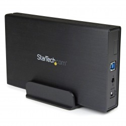 Caja Carcasa USB 3.0 de Disco Duro SATA 3 III 6Gbps de 3,5 Pulgadas Externo con UASP - Aluminio Negro