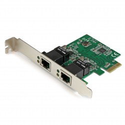 Adaptador Tarjeta de Red NIC PCI Express PCI-E de 2 Puertos Ethernet Gigabit RJ45