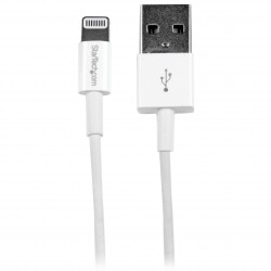 Cable de 1m USB a Conector Apple Lightning Delgado de 8 Pines para iPod Pad iPhone - Blanco