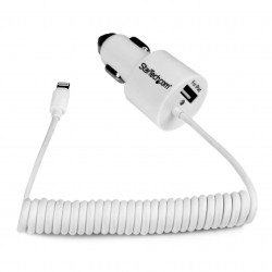 Cargador de Coche con Conector Lightning de Apple y Puerto USB 2.0 de Carga - Alto Poder 21 Watt / 4,2 A