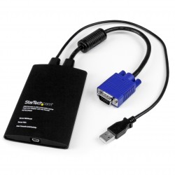KVM Console to Laptop USB 2.0 Portable Crash Cart Adapter with File Transfer & Video Capture