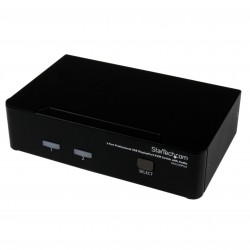 Conmutador Switch Profesional KVM 2 Puertos Vídeo DisplayPort - USB con Audio - 2560x1600