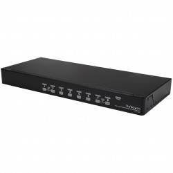 Conmutador Switch KVM 1U OSD y Cables 8 puertos USB A Vídeo VGA HD15