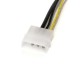 Cable de 15cm Adaptador de Alimentación de LP4 a PCI Express PCIe de 8 Pines para Tarjeta Gráfica