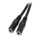 Slim Stereo Splitter Cable - 3.5mm Male to 2x 3.5mm Female