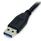 0.5m (1.5ft) Black SuperSpeed USB 3.0 Cable A to Micro B - M/M